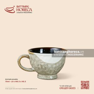 Tách cà phê espresso đế cao 70ml - Địa Nhã