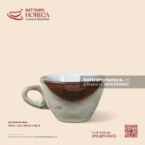 Tách cà phê espresso vát 70ml - Địa Nhã