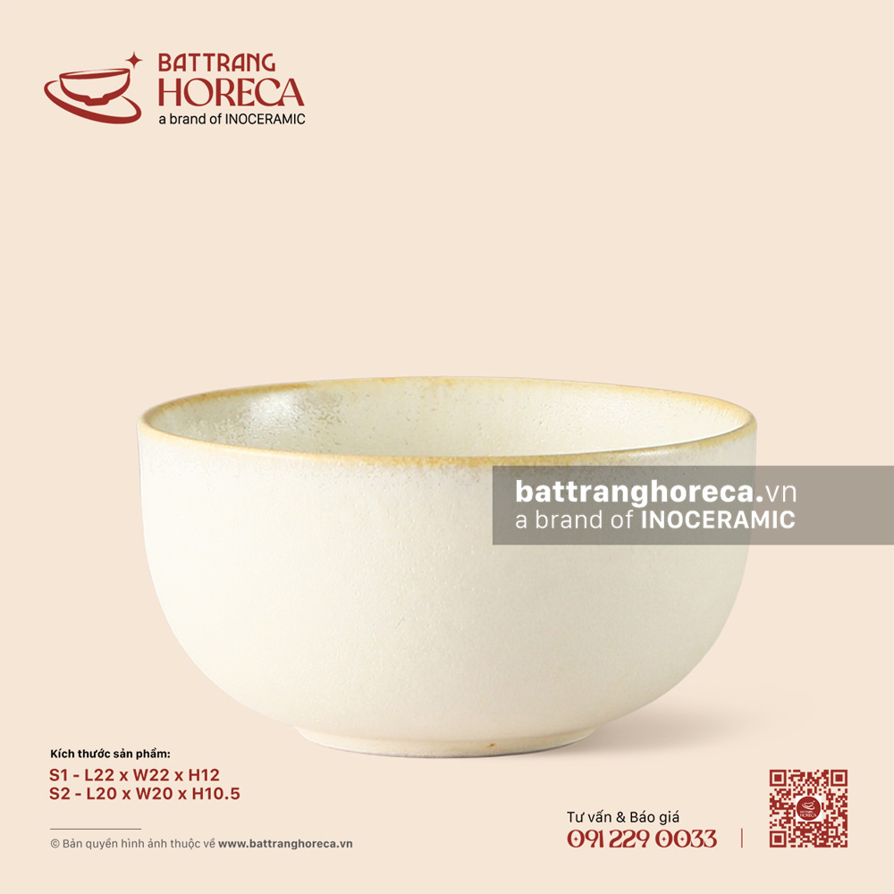 Tô (bát) sâu - Mộc Sa - Bát Tràng Horeca Tô (bát) sâu - Mộc Sa