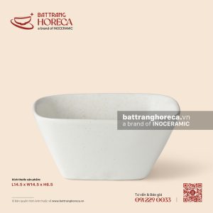 Tô (bát) vuông 14.5cm - Đào Hồng
