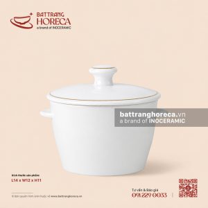 Âu (thố) cơm 14 x 12cm - Minh Nguyệt chỉ vàng
