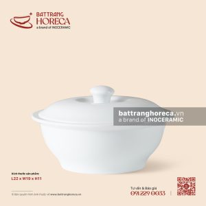 Âu (thố) cơm tròn không tai 20 x 18cm - Minh Nguyệt