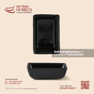 Bát (đĩa) gia vị chữ nhật 10 x 7.5cm - U Linh