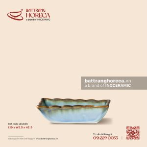 Bát (đĩa) gia vị chữ nhật 10 x 5.5cm - Diêm Lam