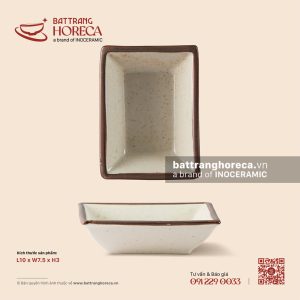 Bát (đĩa) gia vị chữ nhật 10 x 7.5cm - Trứng Sáo