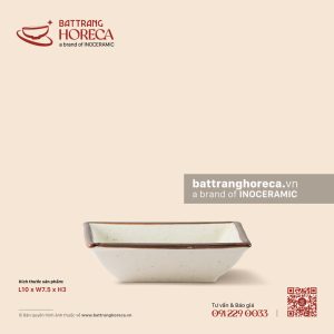 Bát (đĩa) gia vị chữ nhật 10 x 7.5cm - Trứng Sáo