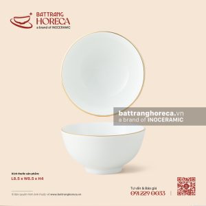 Bát (đĩa) gia vị mắm tròn 8.5cm - Minh Nguyệt chỉ vàng