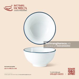 Bát (đĩa) gia vị mắm tròn 8.5cm - Minh Nguyệt chỉ xanh