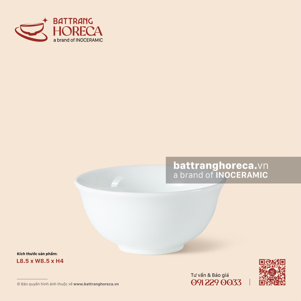 Bát (đĩa) gia vị mắm tròn 8.5cm - Minh Nguyệt - Bát Tràng Horeca Bát (đĩa) gia vị mắm tròn 8.5cm - Minh Nguyệt