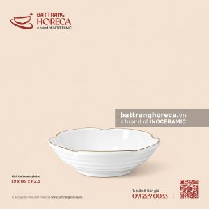 Bát (đĩa) gia vị muối hoa 9cm - Minh Nguyệt chỉ vàng