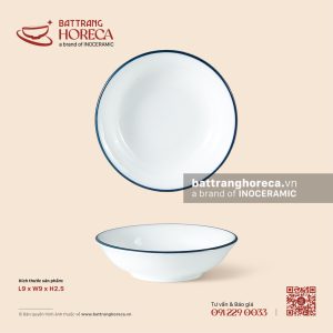 Bát (đĩa) gia vị muối tròn 9cm - Minh Nguyệt chỉ xanh