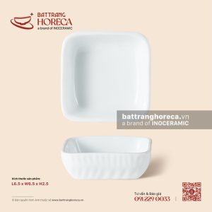 Bát (đĩa) gia vị muối vuông 6.5cm - Minh Nguyệt