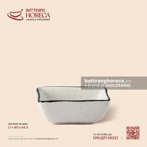 Bát (đĩa) gia vị muối vuông 7cm - Ưu Đàm