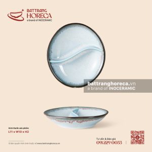 Bát (đĩa) gia vị oval 2 ngăn 11 x 10cm - Diêm Lam