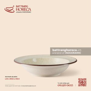 Bát mũ (nón) vành 33 x 22cm - Trứng Sáo