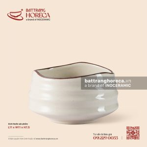 Bát vuốt miệng lượn (đánh Matcha) 11cm - Trứng Sáo