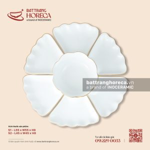 Bộ bát đĩa hoa mặt trời - Minh Nguyệt chỉ vàng