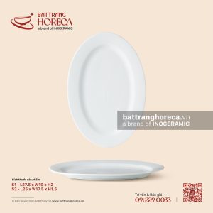 Đĩa bầu dục (oval) lá - Minh Nguyệt