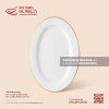 Đĩa bầu dục (oval) lá - Minh Nguyệt chỉ vàng