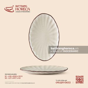 Đĩa bầu dục (oval) múi - Trứng Sáo