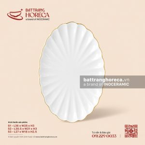 Đĩa bầu dục (oval) múi - Minh Nguyệt chỉ vàng