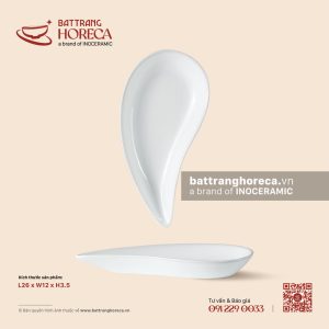 Đĩa giọt nước 26 x 12cm - Minh Nguyệt