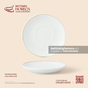Đĩa lót chén 14cm - Minh Nguyệt chỉ vàng