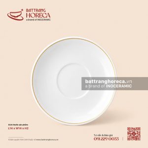 Đĩa lót chén 14cm - Minh Nguyệt chỉ vàng