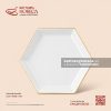 Đĩa lục giác 23 x 20cm - Minh Nguyệt chỉ vàng