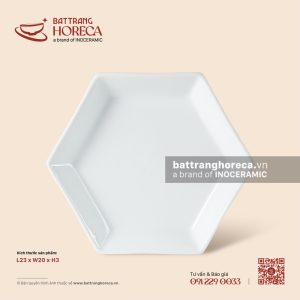 Đĩa lục giác 23 x 20cm - Minh Nguyệt