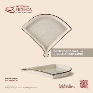 Đĩa quạt 26 x 19cm - Trứng Sáo