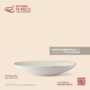 Đĩa salad bầu dục (oval) sâu 30 x 14cm - Ưu Đàm