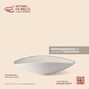 Đĩa salad méo 31 x 21cm - Ưu Đàm