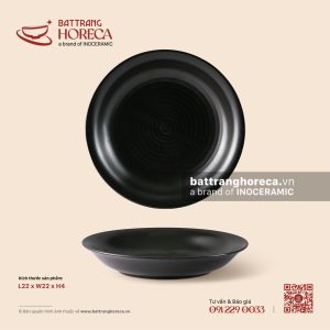 Đĩa salad tròn loe 22cm - U Linh
