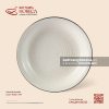 Đĩa salad tròn loe 22cm - Ưu Đàm - Bát Tràng Horeca Đĩa salad tròn loe 22cm - Ưu Đàm