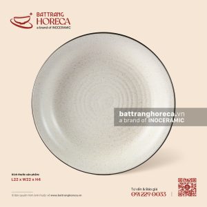Đĩa salad tròn loe 22cm - Ưu Đàm