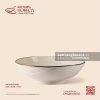 Đĩa salad tròn rách 28cm - Trứng Sáo