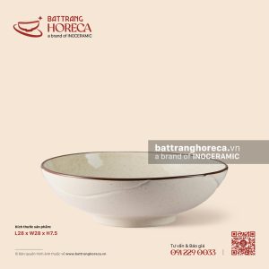 Đĩa salad tròn rách 28cm - Trứng Sáo