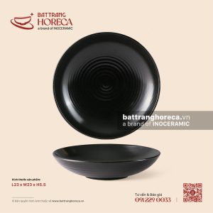 Đĩa salad tròn vát 23cm - U Linh