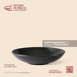 Đĩa salad tròn vát 23cm - U Linh