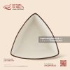 Đĩa tam giác 30cm - Trứng Sáo - Bát Tràng Horeca Đĩa tam giác 30cm - Trứng Sáo