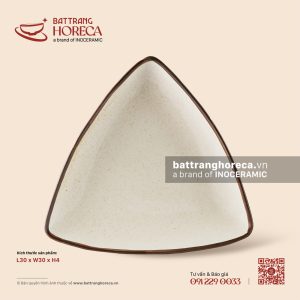 Đĩa tam giác 30cm - Trứng Sáo
