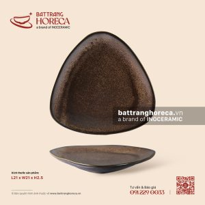 Đĩa tam giác ảo 21cm - Ô Vân