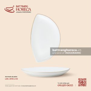 Đĩa trăng khuyết (bán nguyệt) 26 x 16cm - Minh Nguyệt chỉ vàng