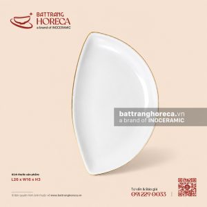 Đĩa trăng khuyết (bán nguyệt) 26 x 16cm - Minh Nguyệt chỉ vàng