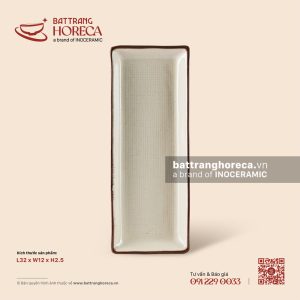 Khay chữ nhật dài 32 x 12cm - Trứng Sáo