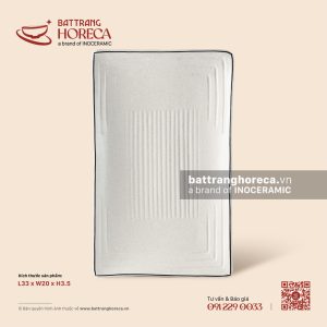 Khay chữ nhật nan 33 x 20cm - Ưu Đàm