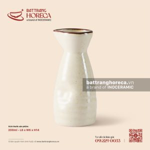 Nậm rượu Sake bóp 200ml 6cm - Trứng Sáo