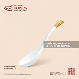 Thìa cơm cong 13 x 4cm - Minh Nguyệt chỉ vàng