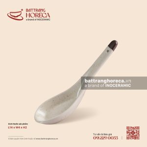 Thìa cơm thẳng 14 x 4cm - Trứng Sáo